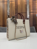 SHOES POCKET CREAM CHEETAH DAIMOND