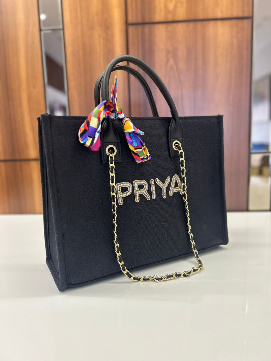 CHAIN TOTE BLACK DAIMOND 