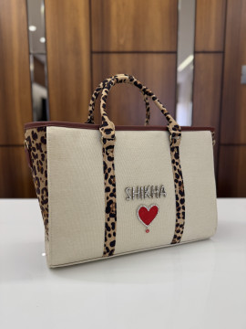BOSS TOTE CREAM CHEETAH 