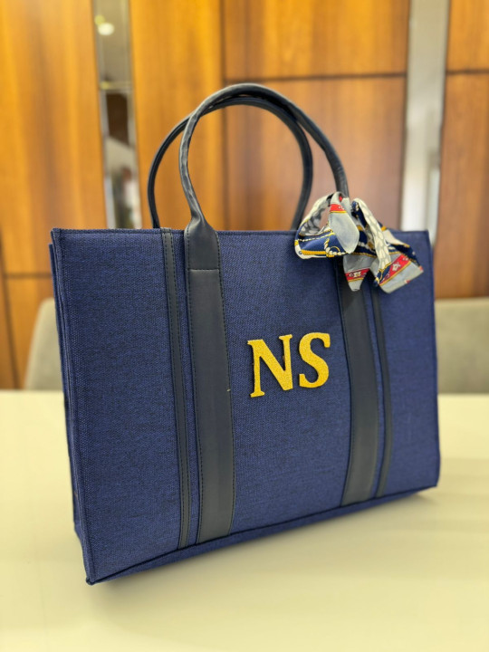 CANVAS BLUE TOTE