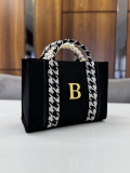 MINI B/W CANAVS TOTE