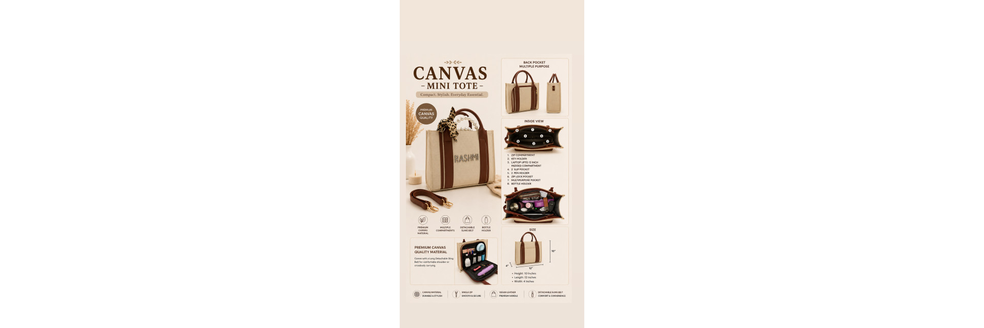 MINI CANVAS TOTE