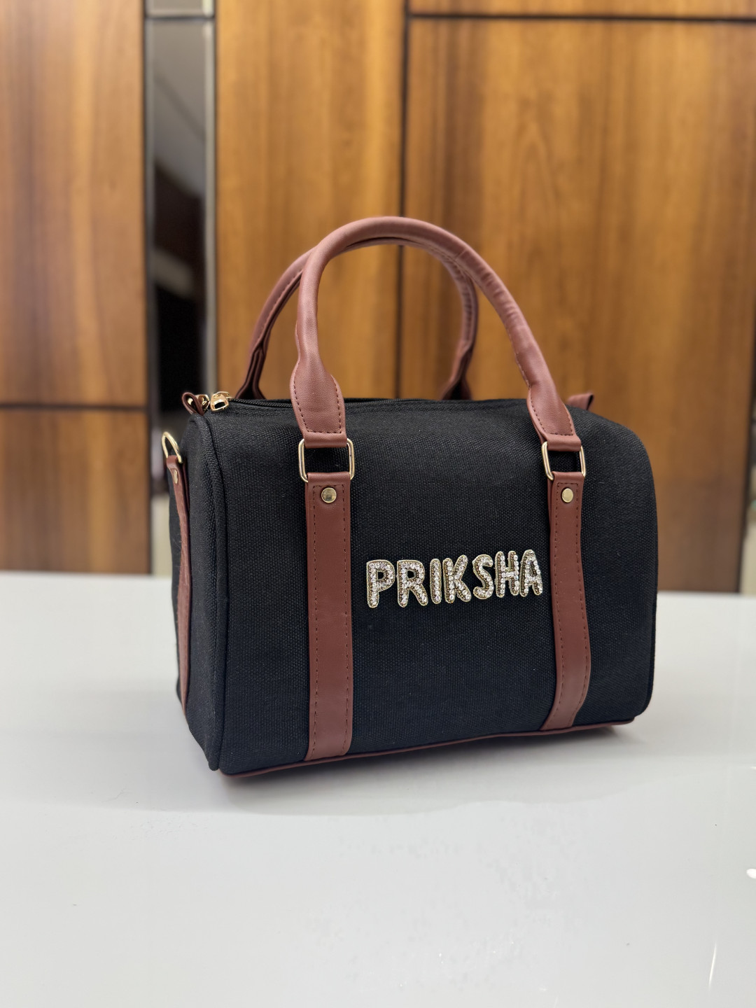 MINI SLING DUFFLE BLACK RUST