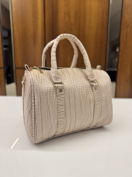 IVORY CROC MINI DUFFLE