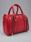 Red croc mini duffle