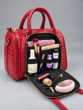 Red croc mini duffle