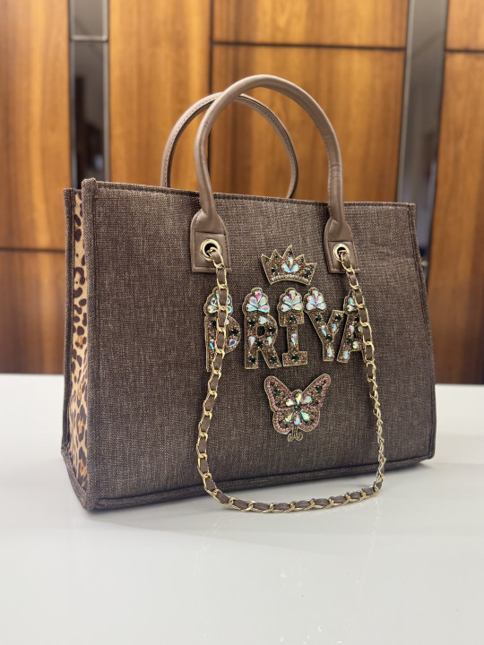 PREMIUM TOTE BROWN CHEETAH 