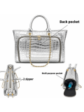 EEVARA SILVER LUXE TOTE