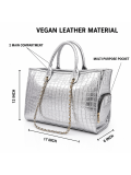 EEVARA SILVER LUXE TOTE
