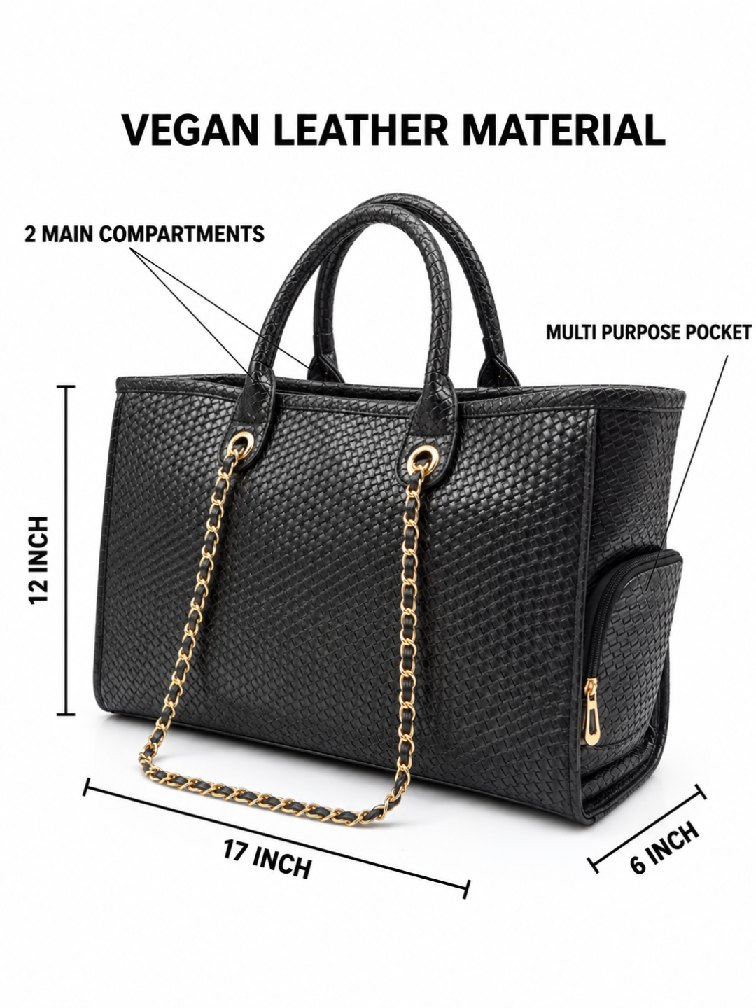 Black royal tote