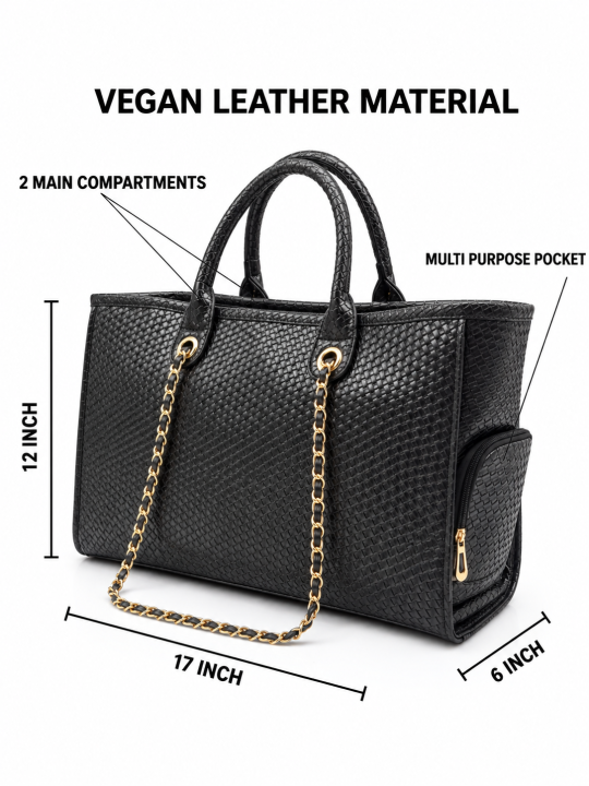 Black royal tote