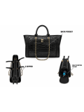 BLACK CROC LUXE TOTE