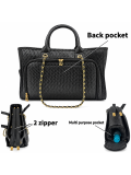 Black royal tote