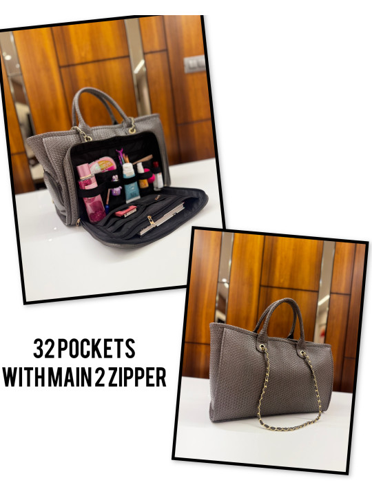 32 POCKETS GREY AURA TOTE