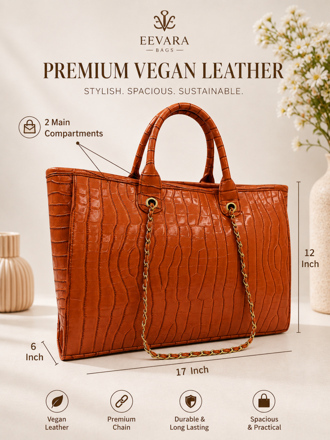 Sienna Croc Tote