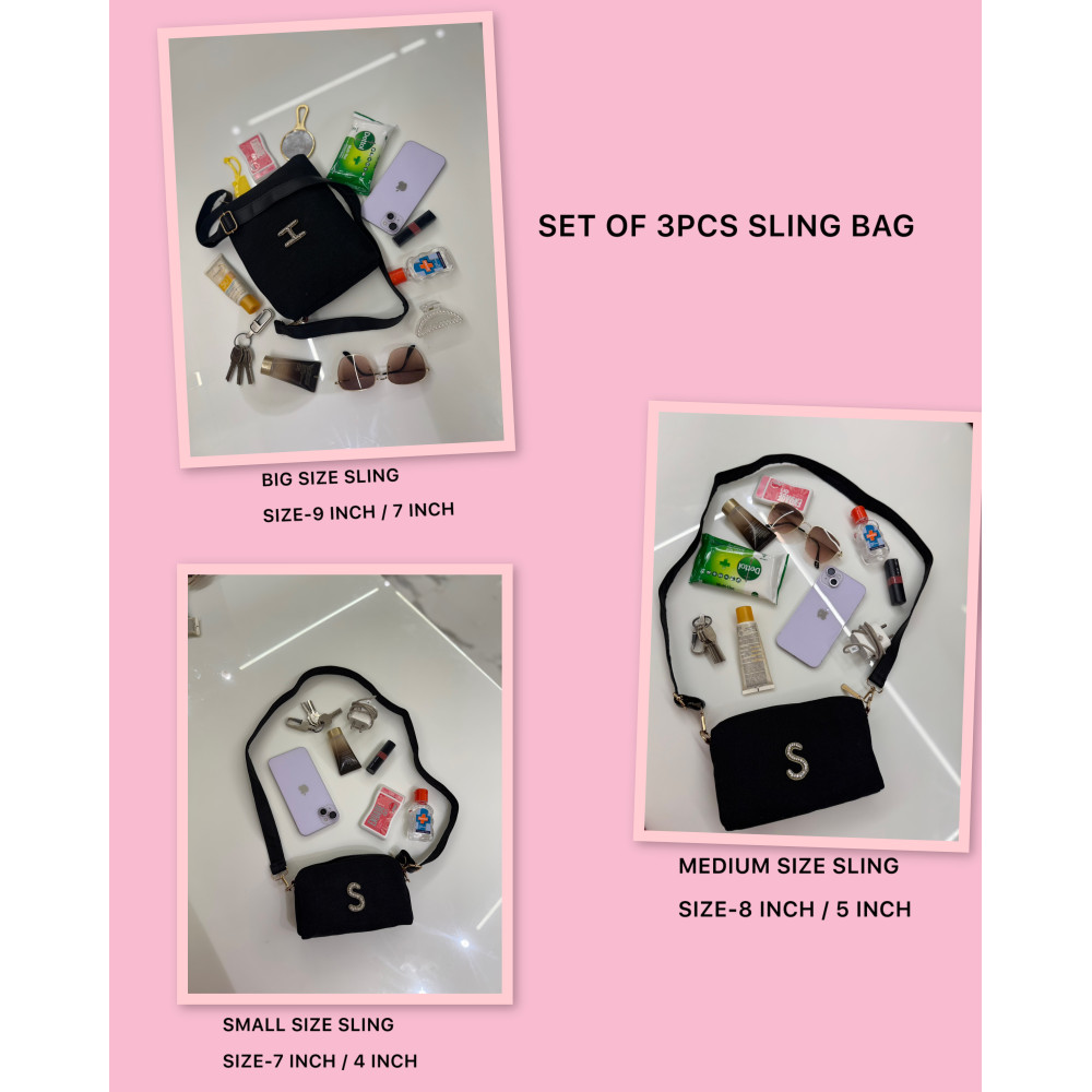 SET OF 3PCS SLING BAG
