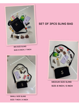 SET OF 3PCS SLING BAG